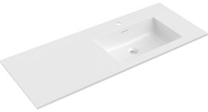 Mexen Otis jobb felső pultba süllyesztett mosdó 121 x 46,5 cm, fehér fényes - 25181200P