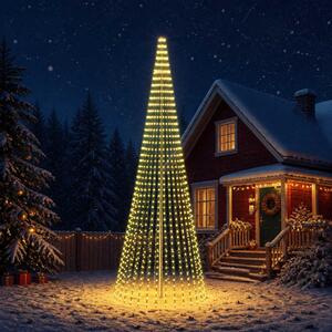 LED Karácsonyi Fenyő 470 cm 1504 LED Meleg fehér Acél Zöld