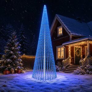 LED Karácsonyi Fenyő 470 cm 1504 LED Kék Acél Zöld