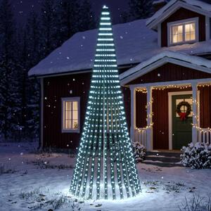 LED Karácsonyi Fenyő 370 cm 1008 LED Hideg fehér Acél Zöld
