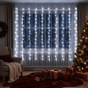 Fényfüggöny 200 LED Hideg fehér 300 x 200 cm