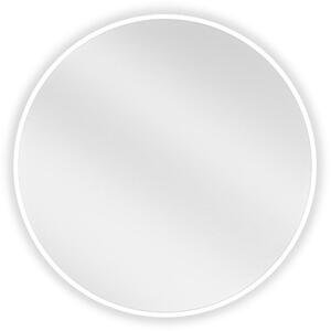 Mexen Loft fürdőszobai kerek tükör 60 cm, fehér keret - 9850-060-060-000-20