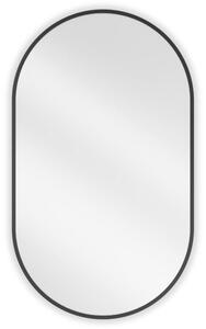 Mexen Loft ovális fürdőszobai tükör 85 x 50 cm, fekete keret - 9851-085-050-000-70