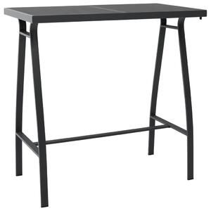 VidaXL fekete edzett üveg kerti bárasztal 110 x 60 x 110 cm