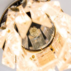 PRISM led kristály mennyezeti lámpa, 24 karátos arany