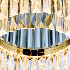 PRISM LED kristály mennyezeti lámpa, arany, d:55 cm