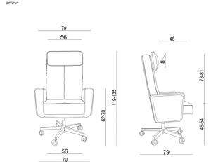 UNIQUE REGENT valódi bőr vezetői irodai szék