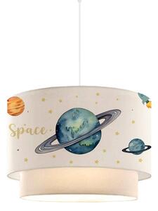 Gyerek lámpa, Saturn, Pako World, többszínű-fehér, 30x30x20 cm