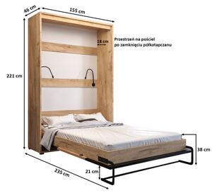 Case loft n7 lenyitható szekrényágy 140 cm