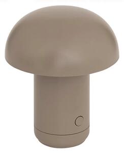 LED asztali lámpa FUNGHI 11,2 cm, barna