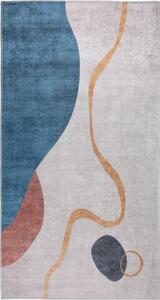 Kék-krémszínű mosható szőnyeg 80x150 cm – Vitaus