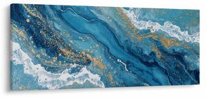 Kép - Világoskék márvány arannyal II. (120x50 cm)