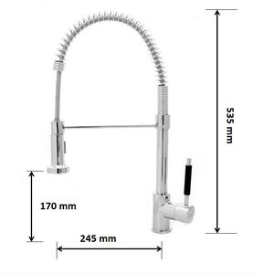 Gamma Loop Spiral-1 flexibilis zuhanyfejes csaptelep - króm