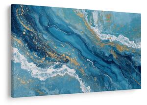 Kép - Világoskék márvány arannyal II. (90x60 cm)