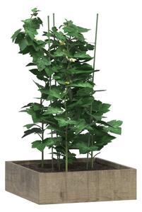 VidaXL 5 db zöld acél kerti növénytámasz 3 gyűrűvel 75 cm