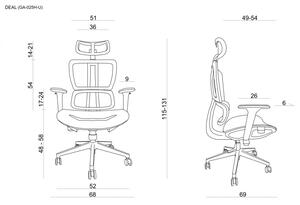 UNIQUE DEAL ergonomikus irodai szék, szövet ülőlap