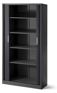 JAN NOWAK DAMIAN Fém szekrény harmonika ajtókkal, 900x1850x450, model antracit