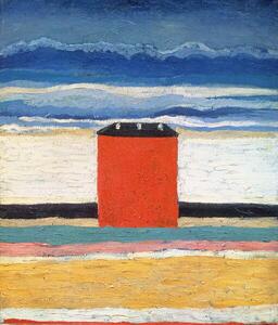Malevich, Kazimir Severinovich - Reprodukció Red House, (35 x 40 cm)