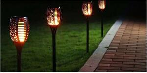 Polifach 12 LED-es kerti Napelemes Lámpa 50cm - Fáklya (P-201) #f