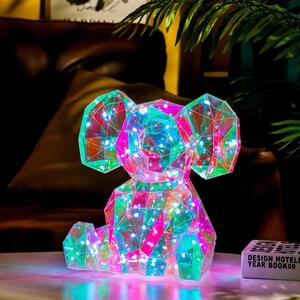 Színes elefánt alakú LED lámpa