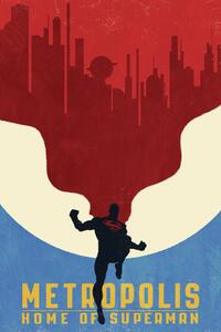 Művészi plakát Superman Core - Metropolis, (26.7 x 40 cm)