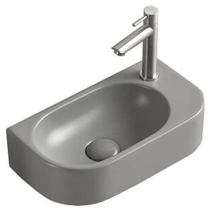 Mexen Viera balra szerelhető, munkalapra szerelhető mosdó 40 x 21 cm, világosszürke matt - 21274061L