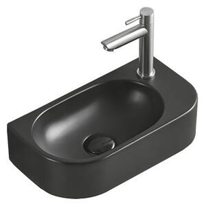 Mexen Viera balra helyezhető mosdó 40 x 21 cm, fekete matt - 21274085L