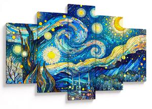 Kép – Csillagos éjszaka mozaikja (150x105 cm)