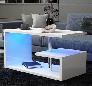 Homeland 100 cm-es fekete dohányzóasztal beépített RGB led világítással RGB-SW110GY