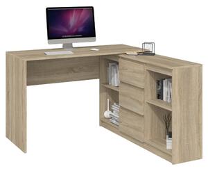 Aldabra Plus 2D3S íróasztal szekrénnyel, 120x76x50 cm, sonoma