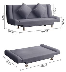 Kinyitható 2 személyes kanapé párnákkal sötétzöld KB-GR
