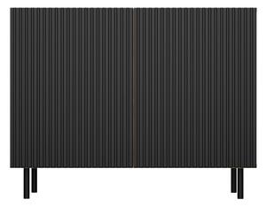Aldabra MIX Kama 2 komód (egyenes mintázat), 78x100x40 cm, tölgy-fekete