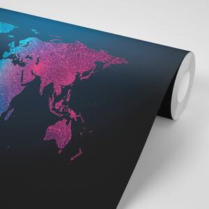 Tapéta éjjeli világtérkép