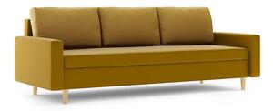 BELLIS kanapéágy, PRO szövet, bonell rugóval, szín - mustársárga