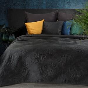 Minőségi steppelt ágytakaró fekete színben Szélesség: 170 cm | Hossz: 210 cm