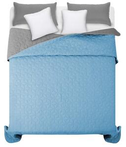 Kétoldalas steppelt ágytakaró franciaágyhoz kék-szürke 200 x 220 cm