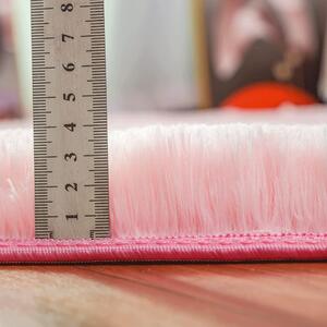 Fluffy rózsaszín szőnyeg kör alak átmérő: 60cm SH-03