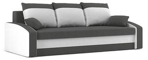 HEWLET kanapéágy, normál szövet, hab töltőanyag, szín - szürke / fehér