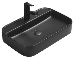 Mexen Sofia pultra szerelhető mosdó 60 x 40 cm, fekete matt - 22156085