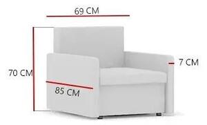 MILTON fotel, normál szövet, hab töltőanyag, szín - szürke / fehér
