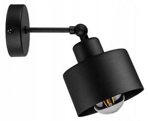 Glimex LAVOR állítható fekete fali lámpa 1x E27 + ajándék LED izzó