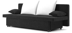 SONY 2 kanapéágy, normál szövet, hab töltőanyag, szín - fekete / fehér