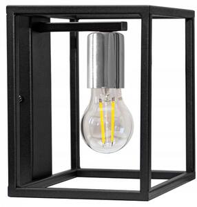 Glimex CAGE fali lámpa fekete réz/króm 1x E27 + ajándék LED izzó