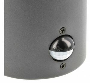 Lámpa Kerti lámpatest MEDIO-AU PIR,E27,MAX.15W,IP54,AC220-240V,50-60Hz, falra szerelhető, grafit