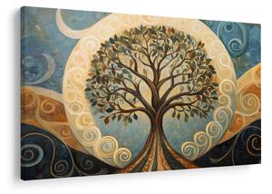 Kép – Életfa és spirálok (90x60 cm)