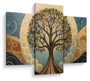 Kép – Életfa és spirálok (90x60 cm)