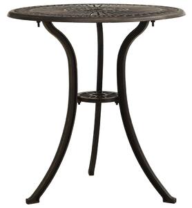 VidaXL bronzszínű öntött alumínium kerti asztal 62 x 62 x 65 cm