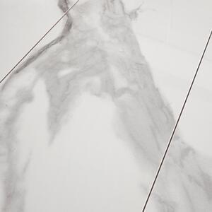 Modern Étkezőasztal Fehér Márvány Kerámia Asztallappal. 110+30x75 cm. HT-401M