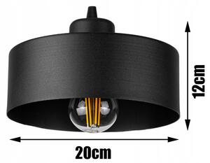 Glimex LAVOR MED állítható függőlámpa fekete 3x E27 + ajándék LED izzó