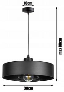 Glimex LAVOR LARGE állítható függőlámpa fekete 1x E27 + ajándék LED izzó
